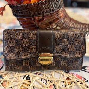 Louis Vuitton Damier Ebene Sistina Wallet/Clutch EUC